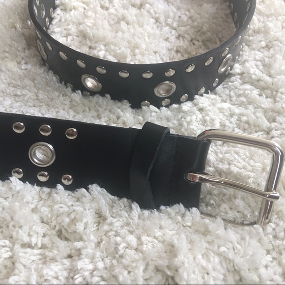 Accessories - Genuine Bonded Leather Studded Belt